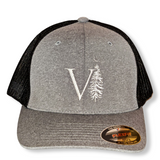 Grey / Black Mesh-Backed Flexfit Hats