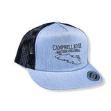 Campbell River Grey/Black Snapback Flat-Brimmed Hats