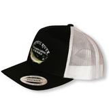 Campbell River Fish Black / White Snapback Trucker Hats