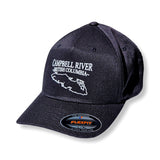 Campbell River Black Flexfit Hats
