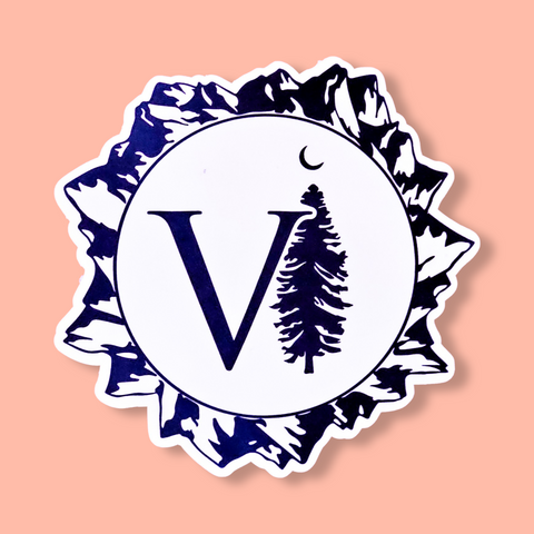 VI Mountain Sun Sticker