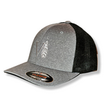 Grey / Black Mesh-Backed Flexfit Hats