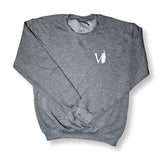 Graphite Heather + White/Blue Gradient Love Where You Fish Crewnecks