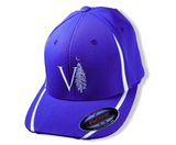Purple / White Structured Flexfit Hats