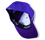 Purple / White Structured Flexfit Hats