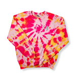 Pink Tie Dyed (Pink/Yellow) + Silver Crews