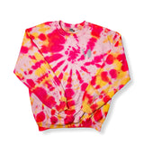 Pink Tie Dyed (Pink/Yellow) + Silver Crews