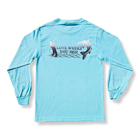 Love Where You Fish Longsleeve - Turquoise