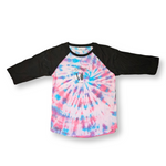 Tie Dyed + Black Youth Baseball Tees