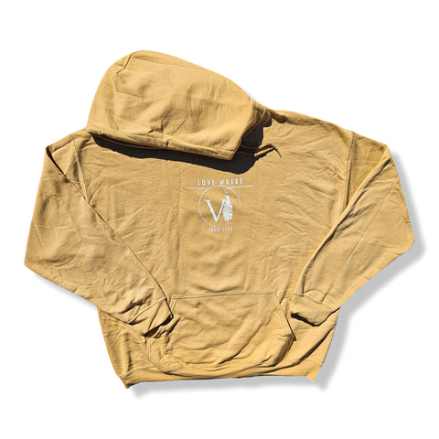 Old Gold Plain Hoodie + White