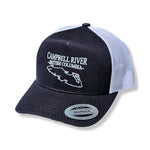 Campbell River Black/White Snapback Trucker Hats