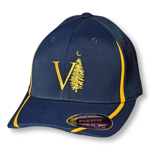 Navy / Yellow Structured Flexfit Hats