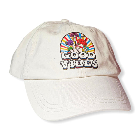 Goodvibes White Dad Hats