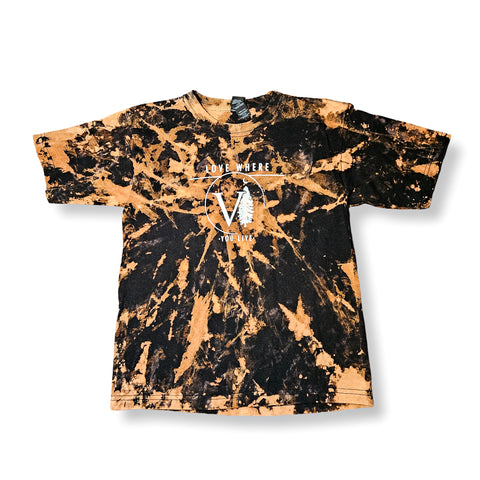 Black Bleached + White Youth Tees