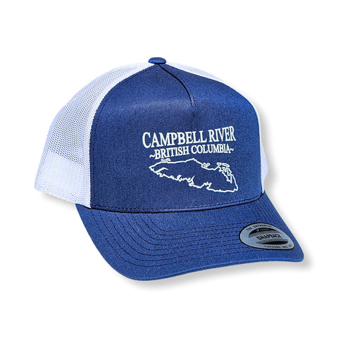 Campbell River Navy/White Snapback Trucker Hats