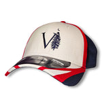 Blue/Red/White Structured Flexfit Hats