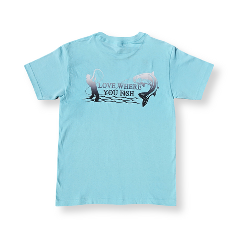 Love Where You Fish Tee - Turquoise