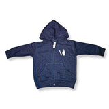 Navy + White Toddler Hoodies